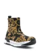 Image 2 of Versace Jeans Couture Barocco print sneaker boots