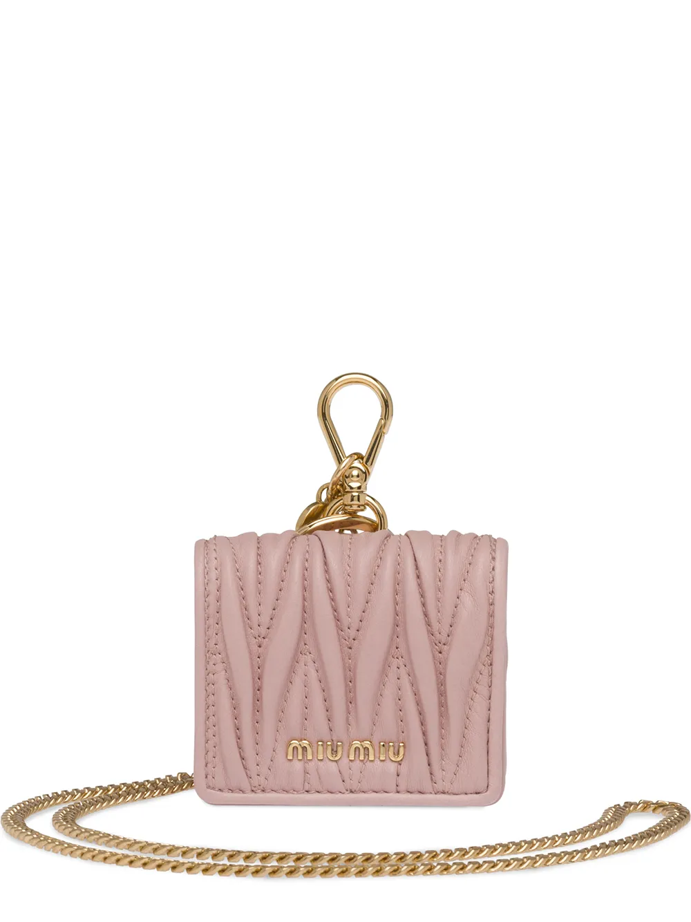 【新品未使用】miumiu AirPodsケース マテラッセ ネックストラップ