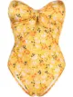 Image 1 of L'Autre Chose floral-print bustier swimsuit