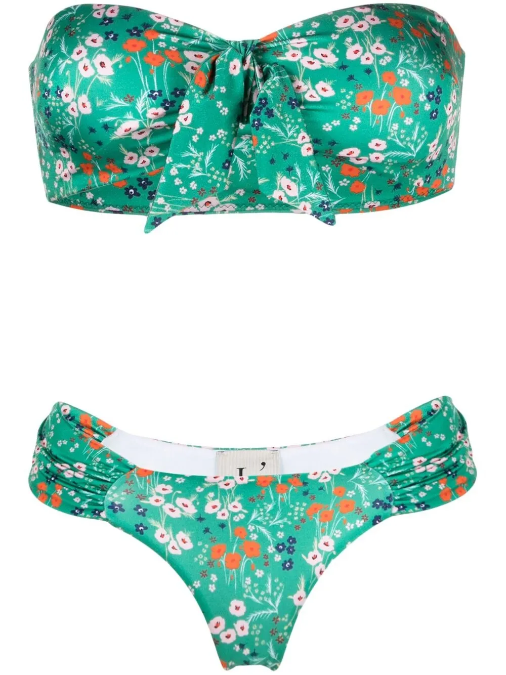 L'Autre Chose бикини с лифом-бандо и цветочным принтом