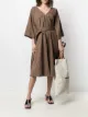 Image 2 of Lemaire belted V-neck dress
