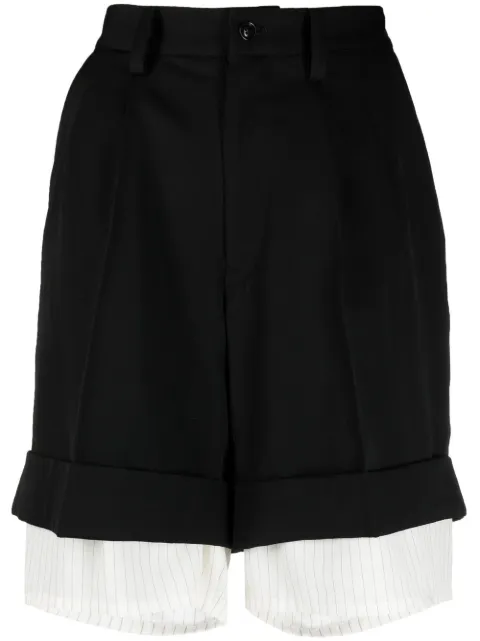 Y's layered tailored shorts