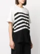 Y's striped asymmetric T-shirt