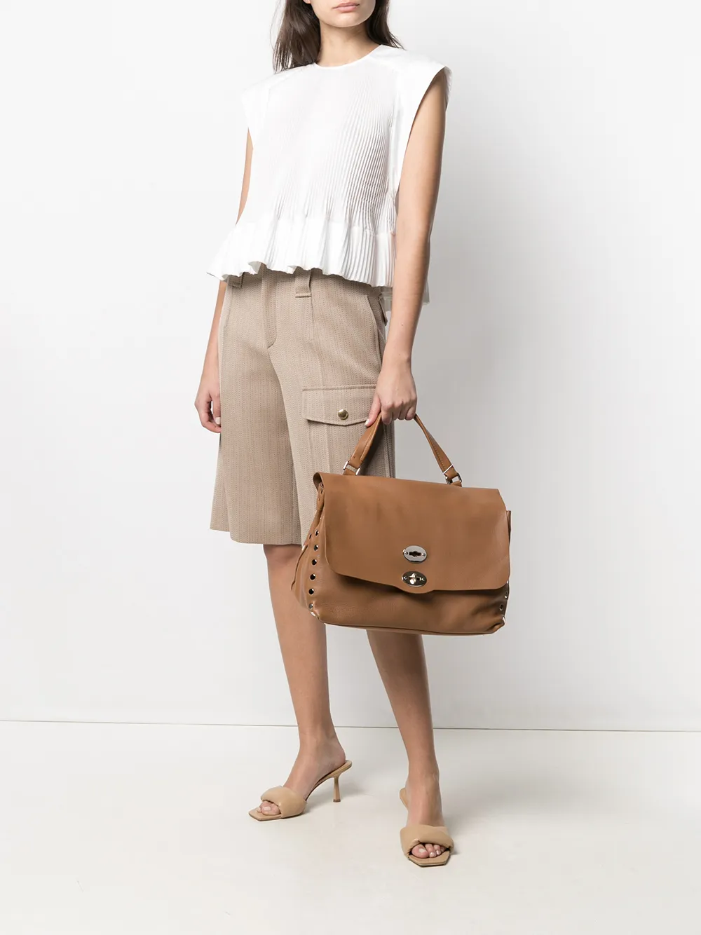 фото Zanellato сумка-тоут postina среднего размера