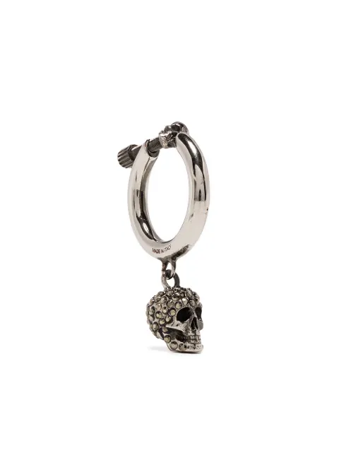 Alexander McQueen Brinco único com aplicação de caveira