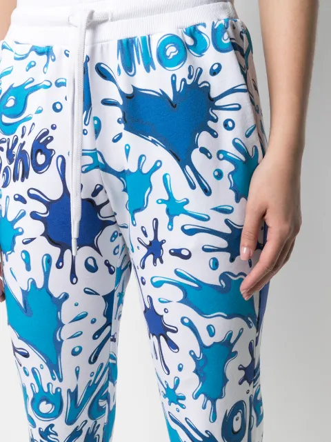 moschino tape cuffed track pants