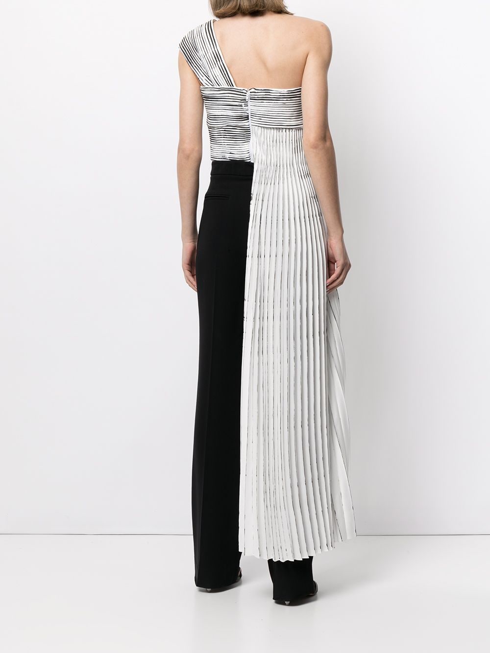 Shop Semsem Hand-painted Pleated Bustier Top In White