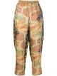Image 1 of Pierre-Louis Mascia embroidered drawstring silk trousers