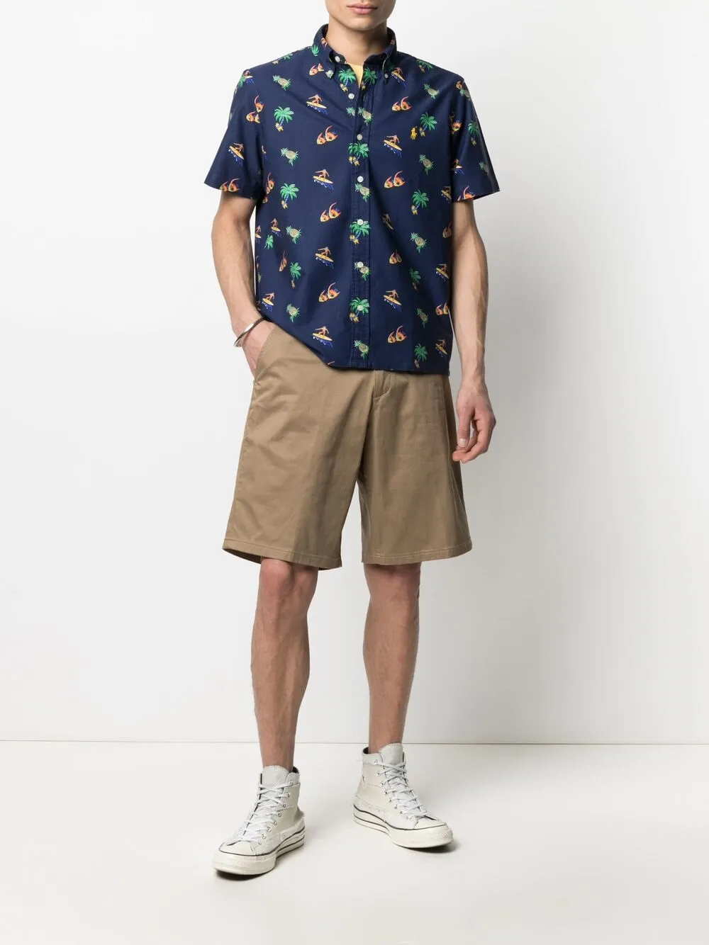 фото Polo ralph lauren рубашка с принтом