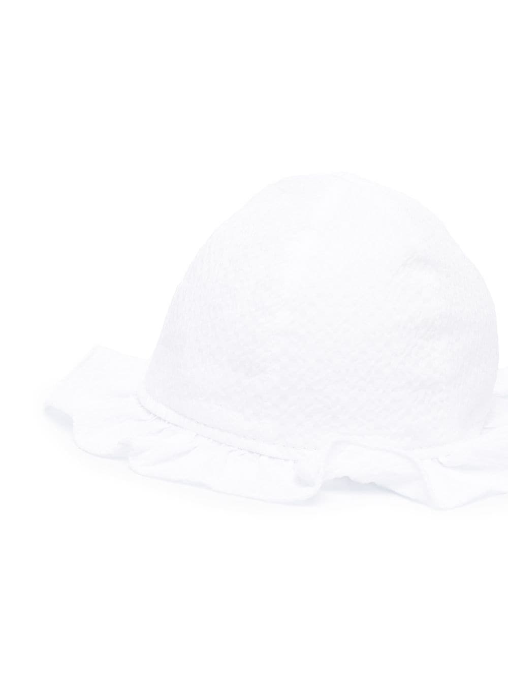 Shop Il Gufo Cotton Sun Hat In White