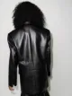 ANOUKI faux-leather double-breasted blazer
