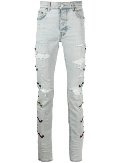 Grateful Dead distressed skinny jeans 