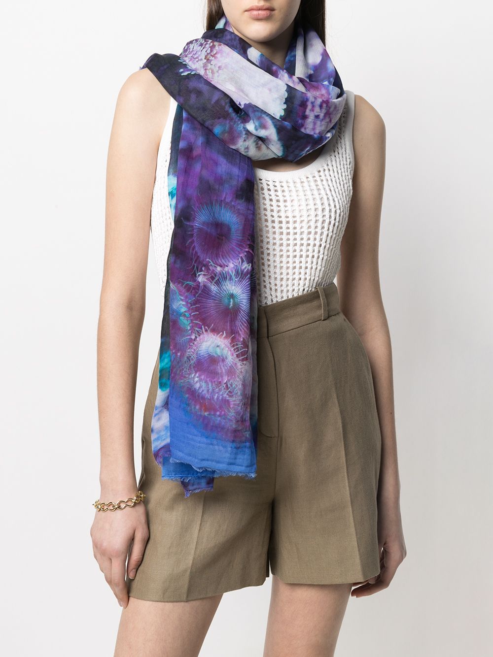 фото Faliero sarti marine print scarf