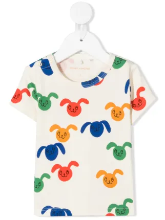 Mini Rodini rabbit-pattern T-shirt 