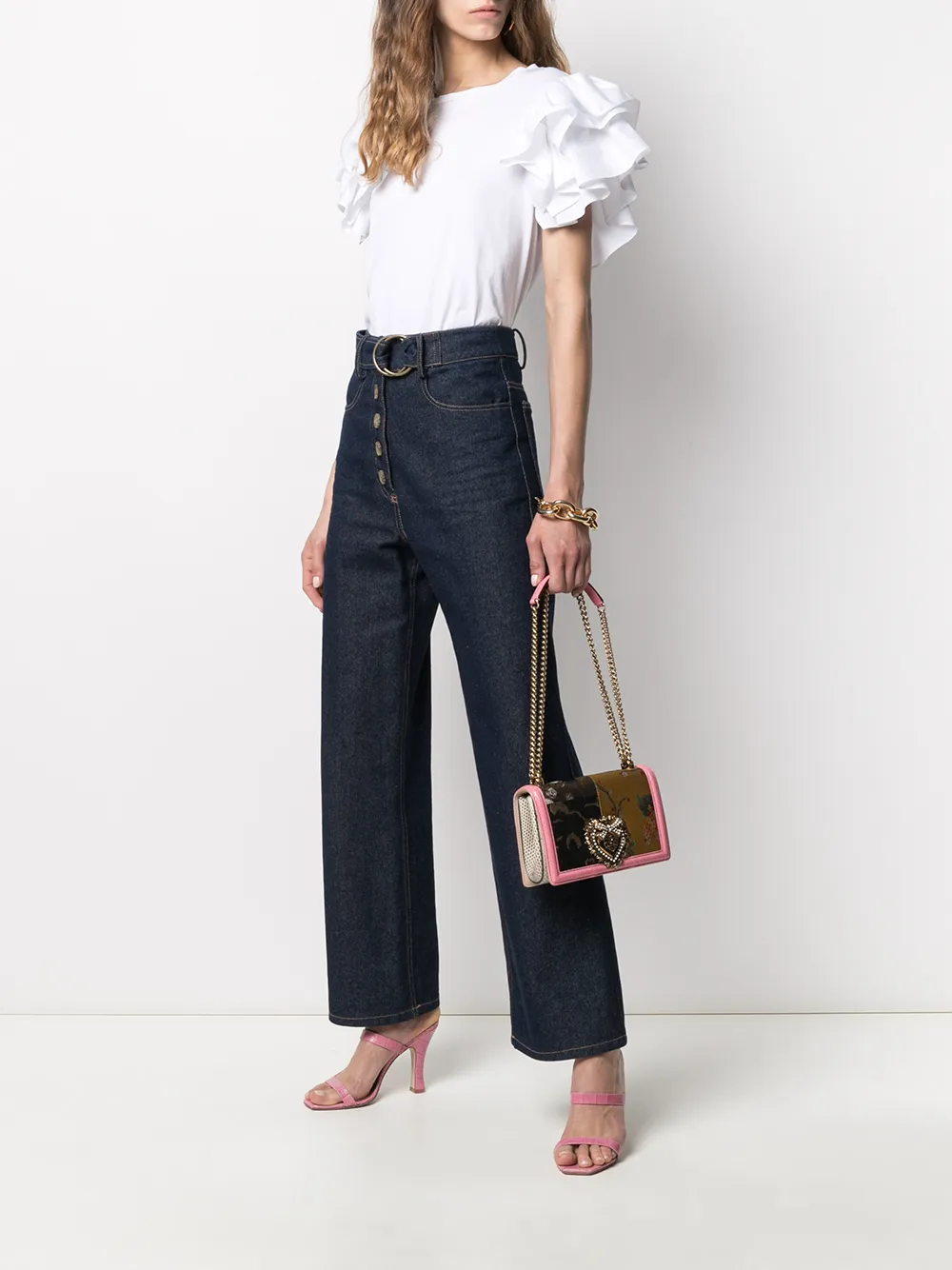 фото Dolce & gabbana сумка на плечо devotion со вставками