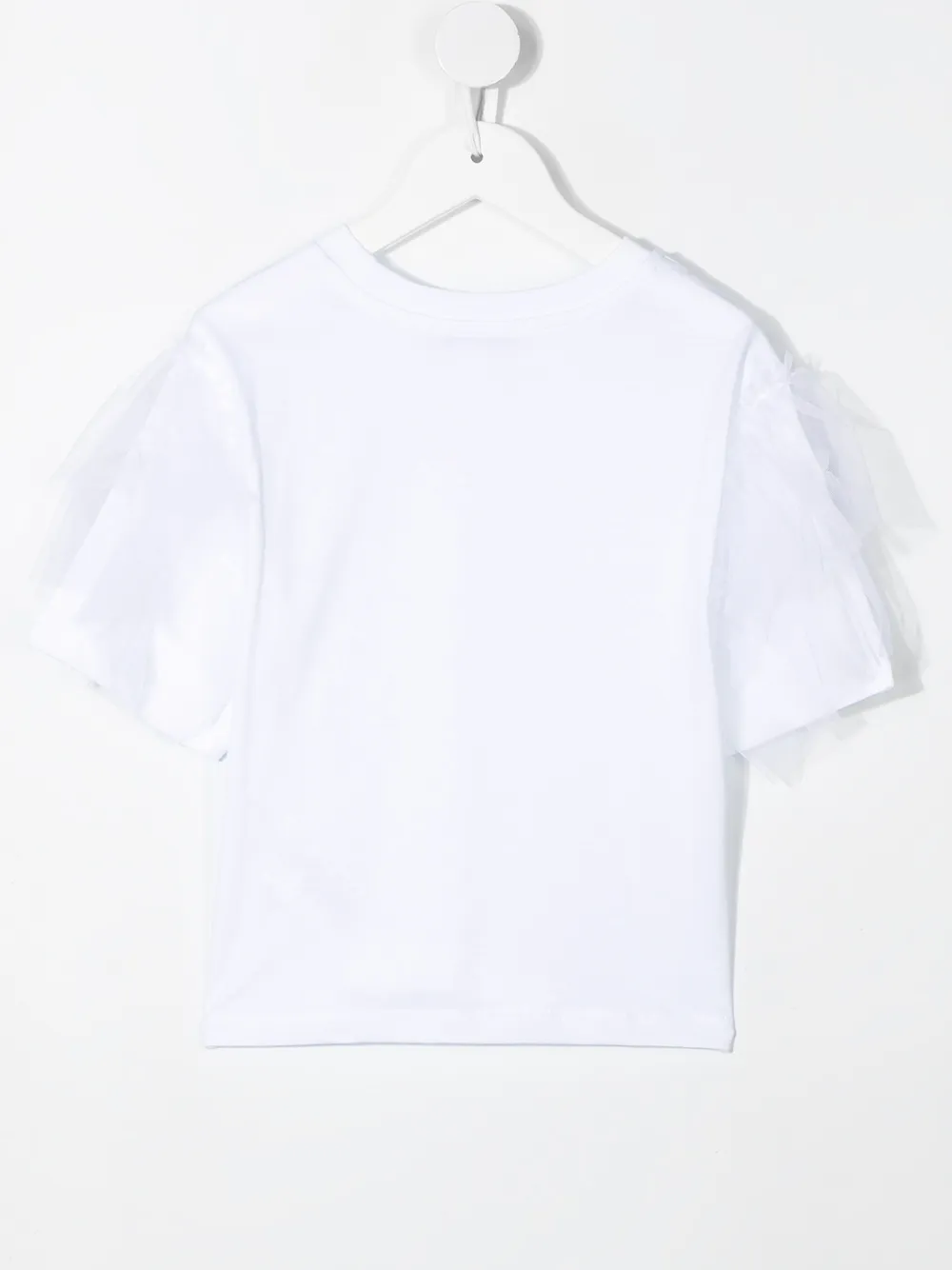 фото Msgm kids футболка с короткими рукавами и логотипом