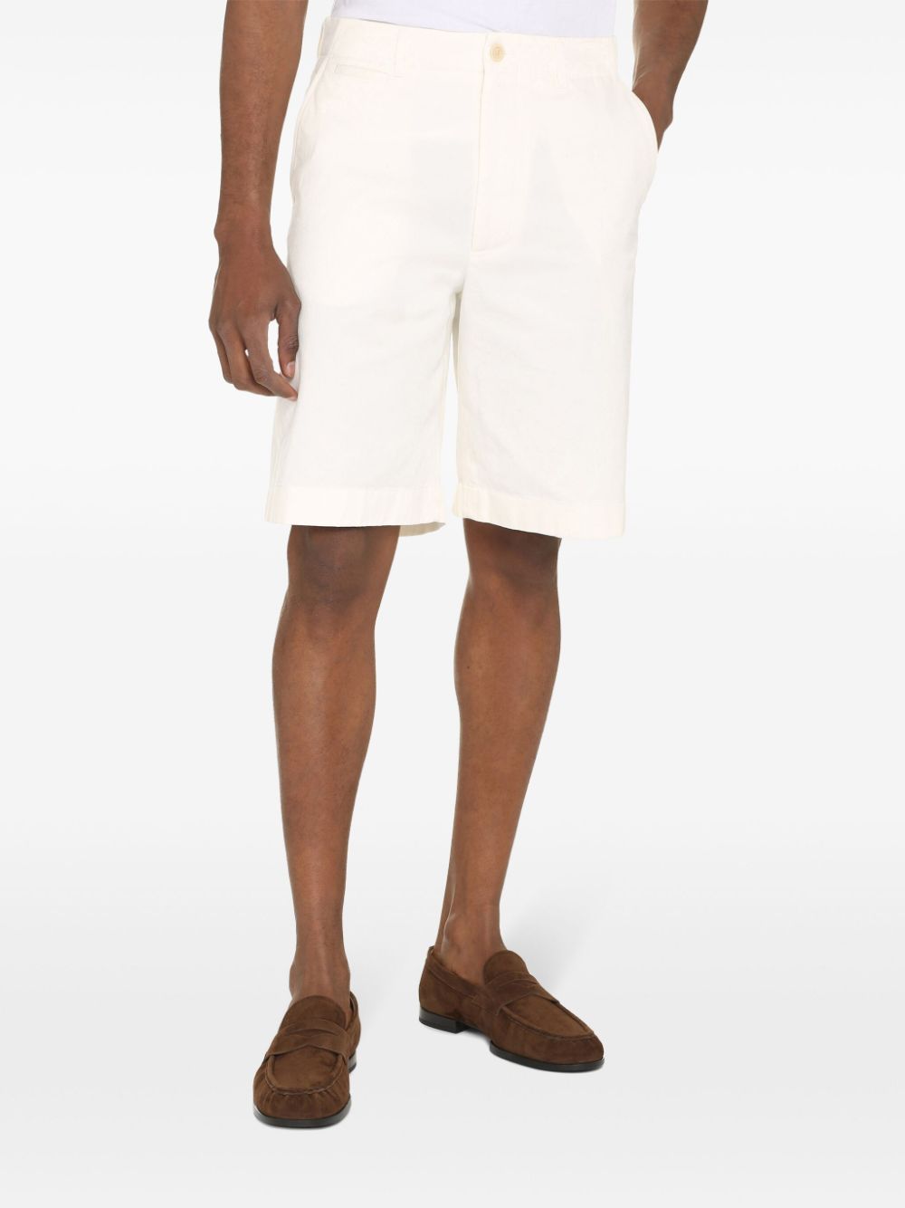 Gucci logo patch bermuda shorts - Neutrals