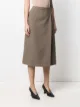 12 STOREEZ pleated side-slit midi skirt