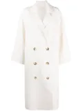 LouLou de Saison Borneo double breasted coat - White