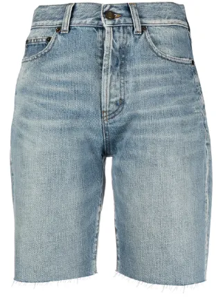 Saint Laurent high-waist denim shorts 