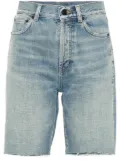 Saint Laurent high-waist denim shorts - Blue