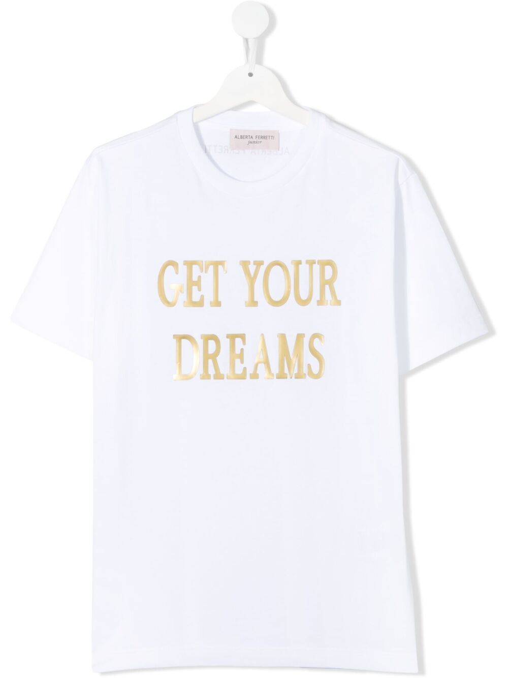 фото Alberta ferretti kids teen slogan-print short-sleeved t-shirt