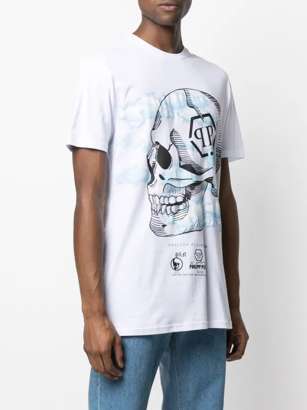 Shop Philipp Plein skull-print cotton T 