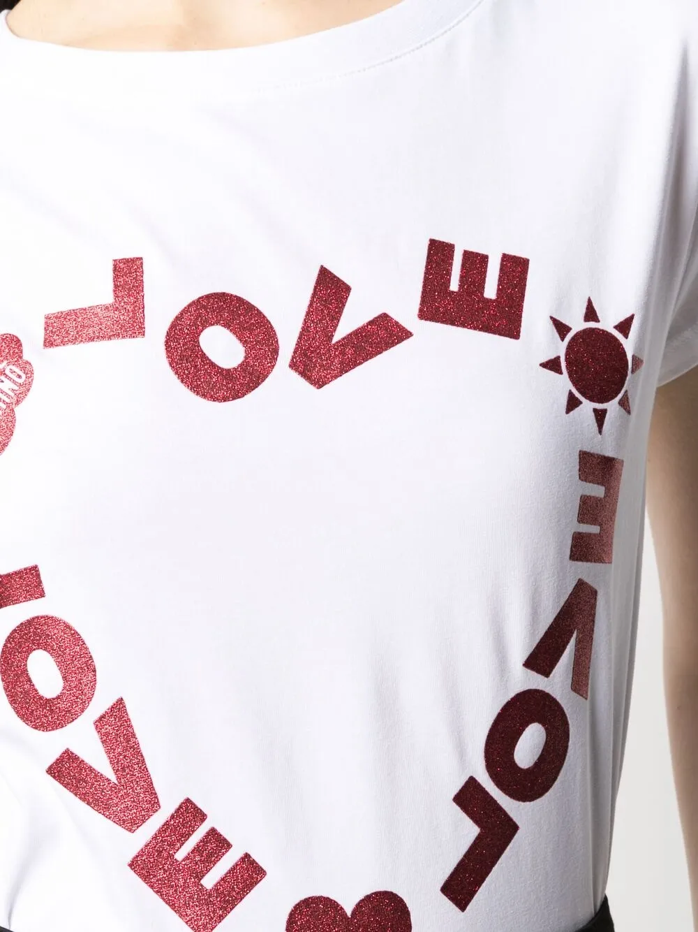 фото Love moschino футболка с короткими рукавами и логотипом