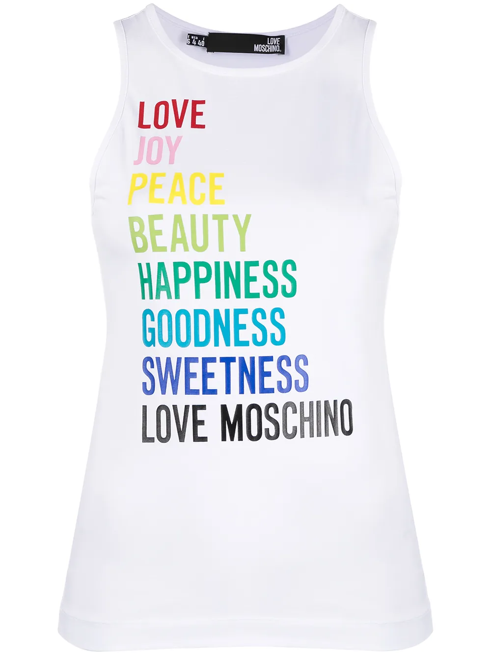 фото Love moschino топ без рукавов с принтом