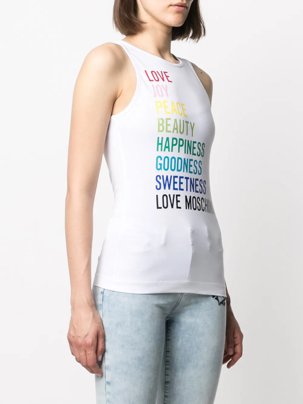 фото Love moschino топ без рукавов с принтом