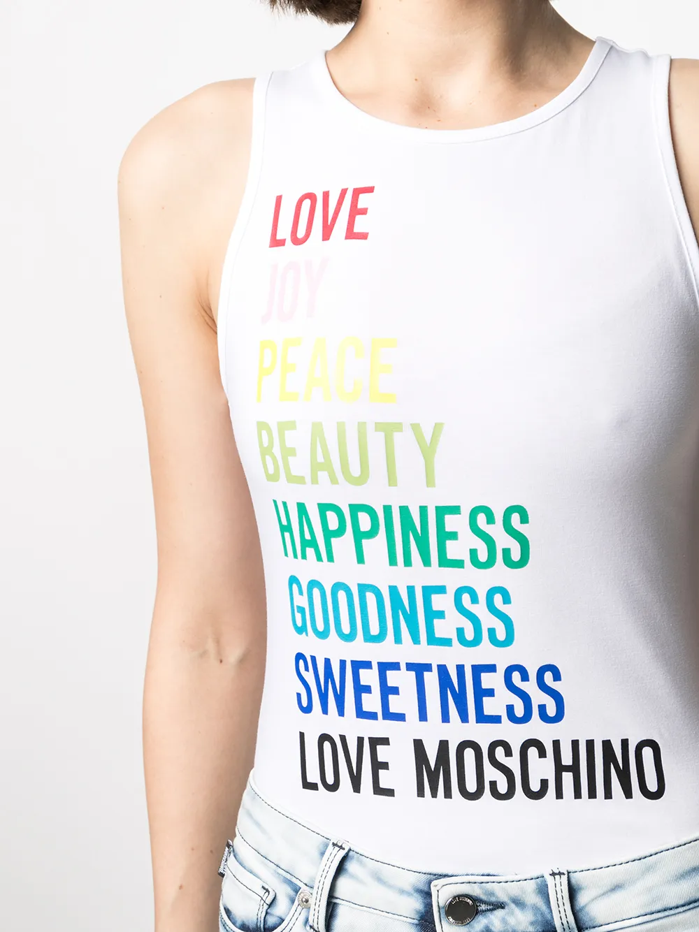 фото Love moschino топ без рукавов с принтом