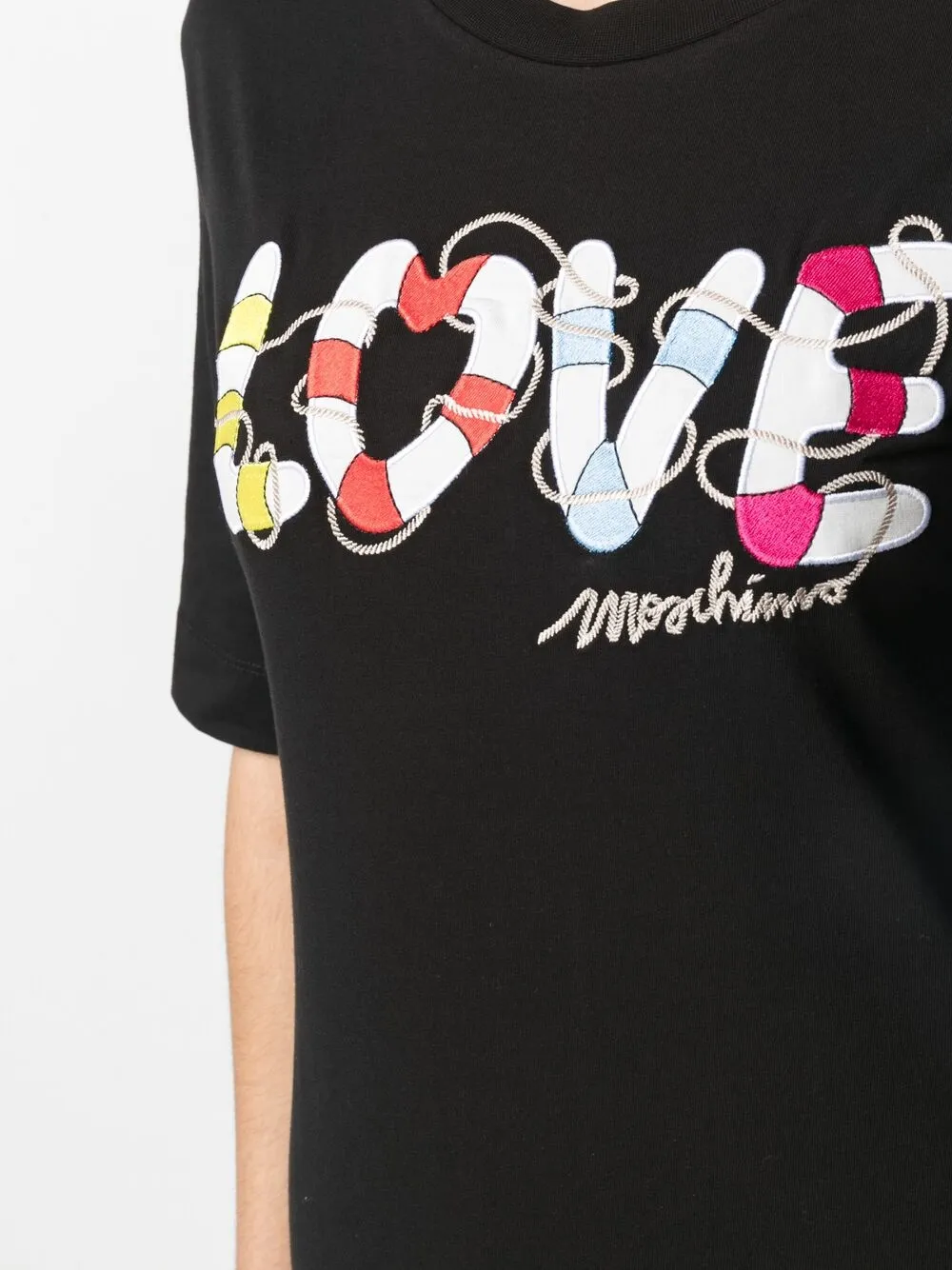 фото Love moschino платье-футболка с графичным принтом