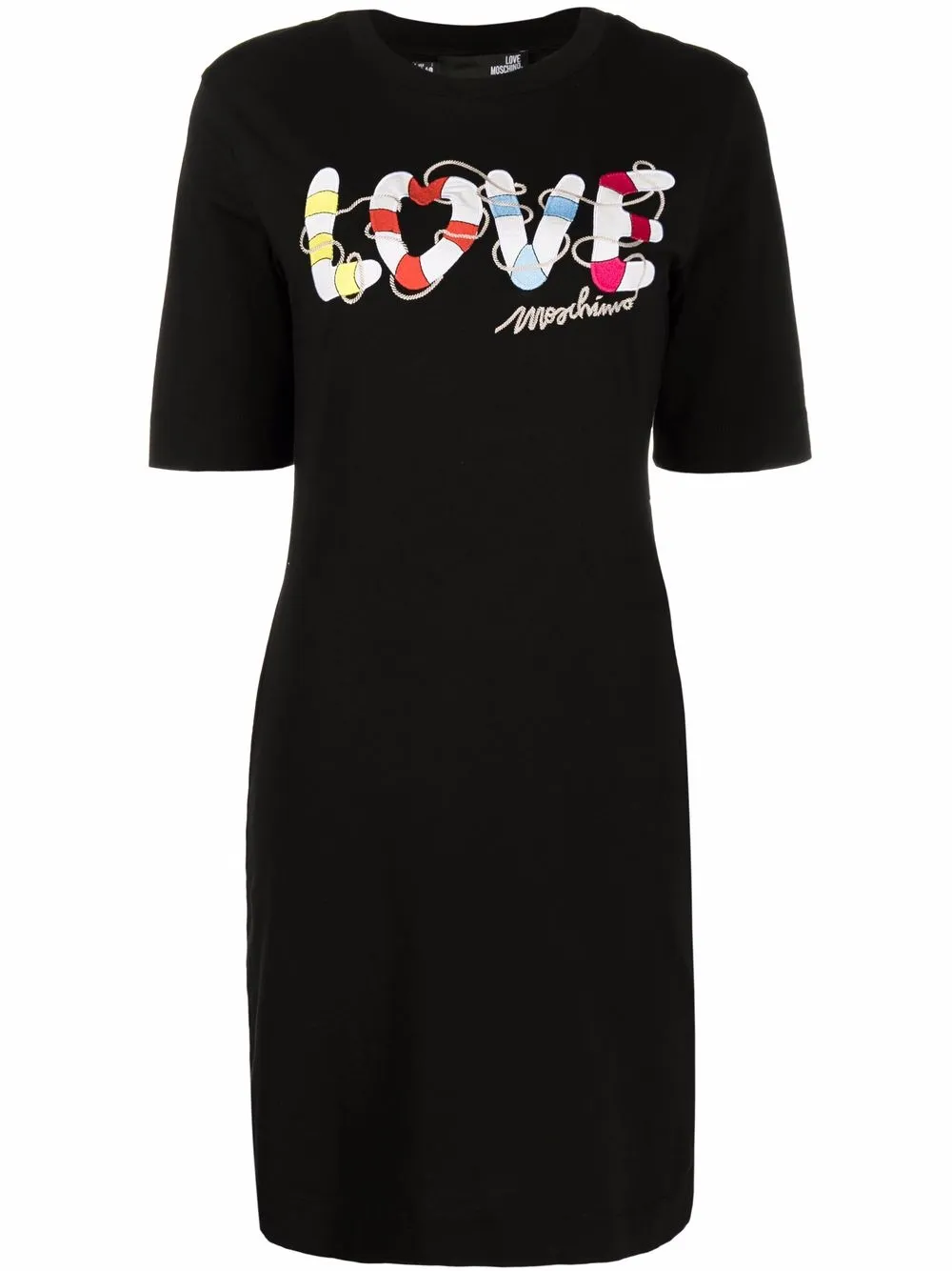 фото Love moschino платье-футболка с графичным принтом