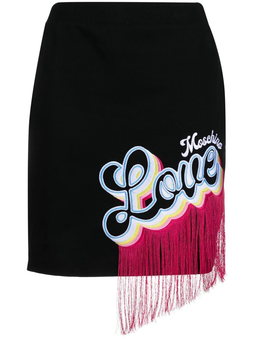 фото Love moschino юбка с бахромой и логотипом