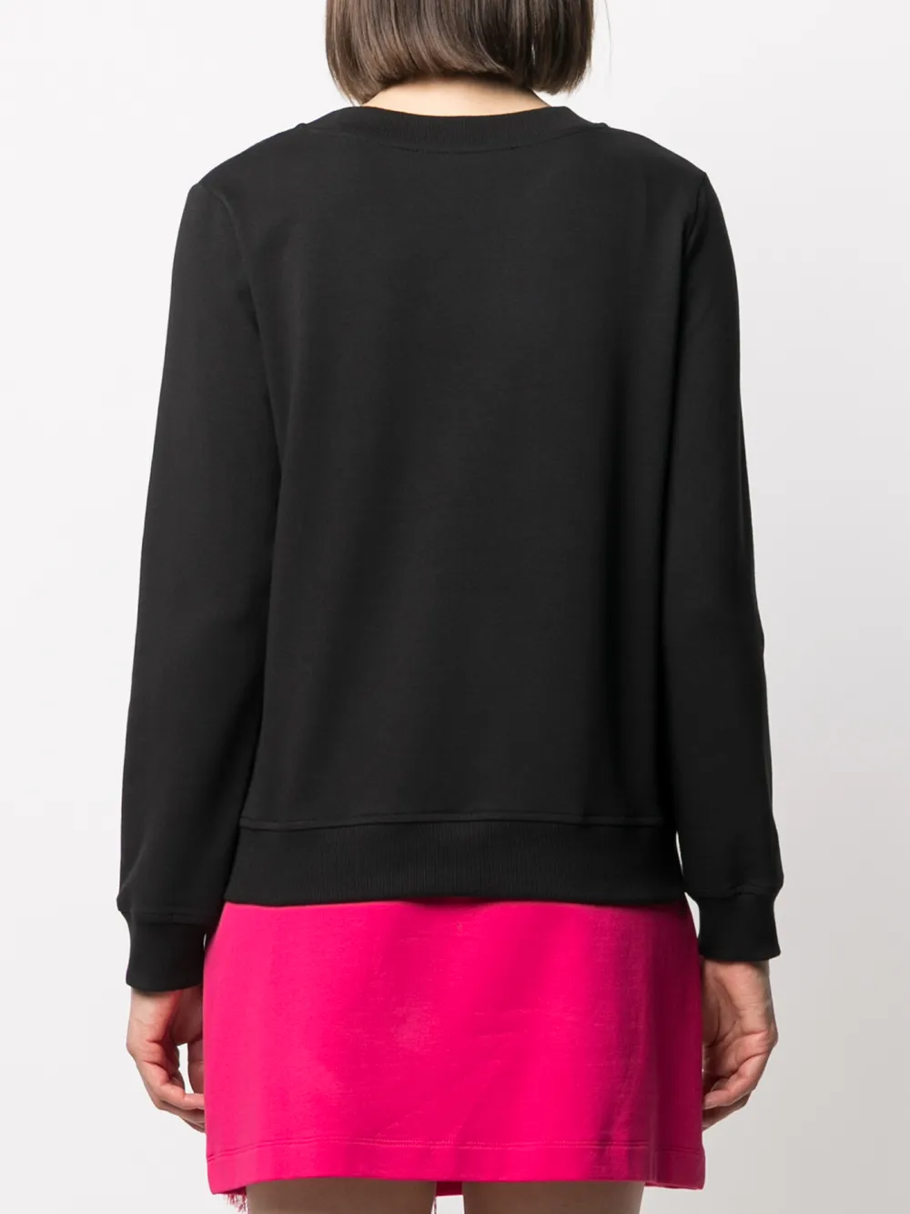 фото Love moschino толстовка с бахромой и вышитым логотипом