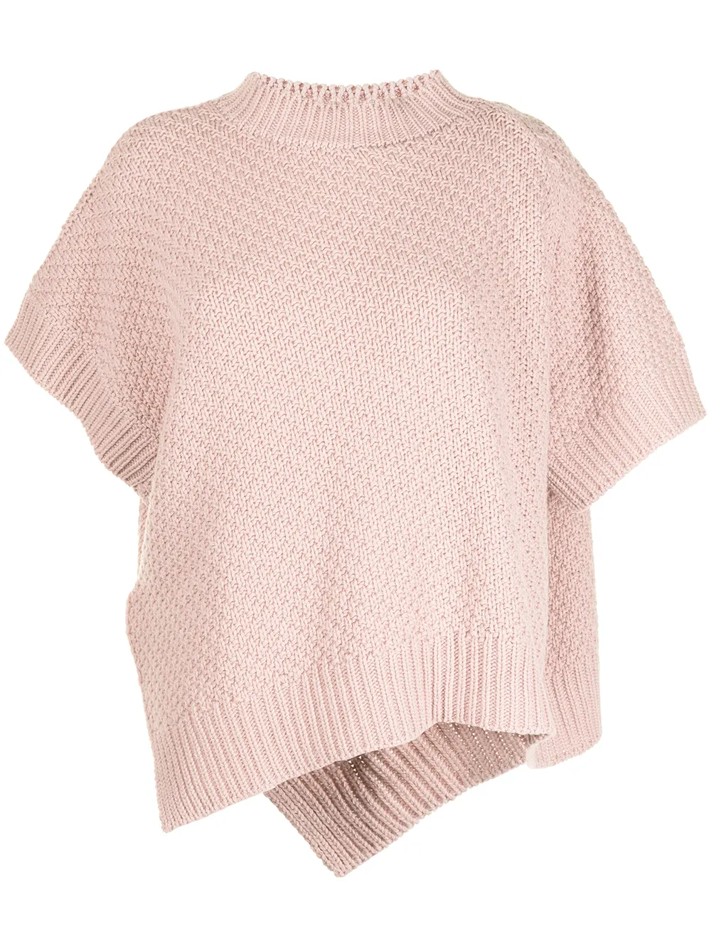 

Agnona asymmetric-hem knitted top - Pink