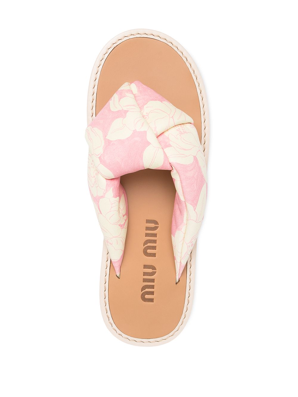 Miu Miu floral-print slip-on sandals Women