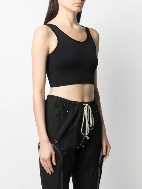 Shop black Rick Owens stretch-fit crop top with Express Delivery - Farfetch