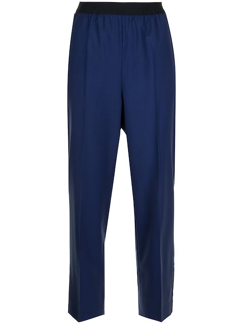 Agnona pressed-crease cropped trousers