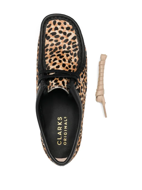 Clarks Originals Wallabee leopard-print Shoes Brown FARFETCH IN