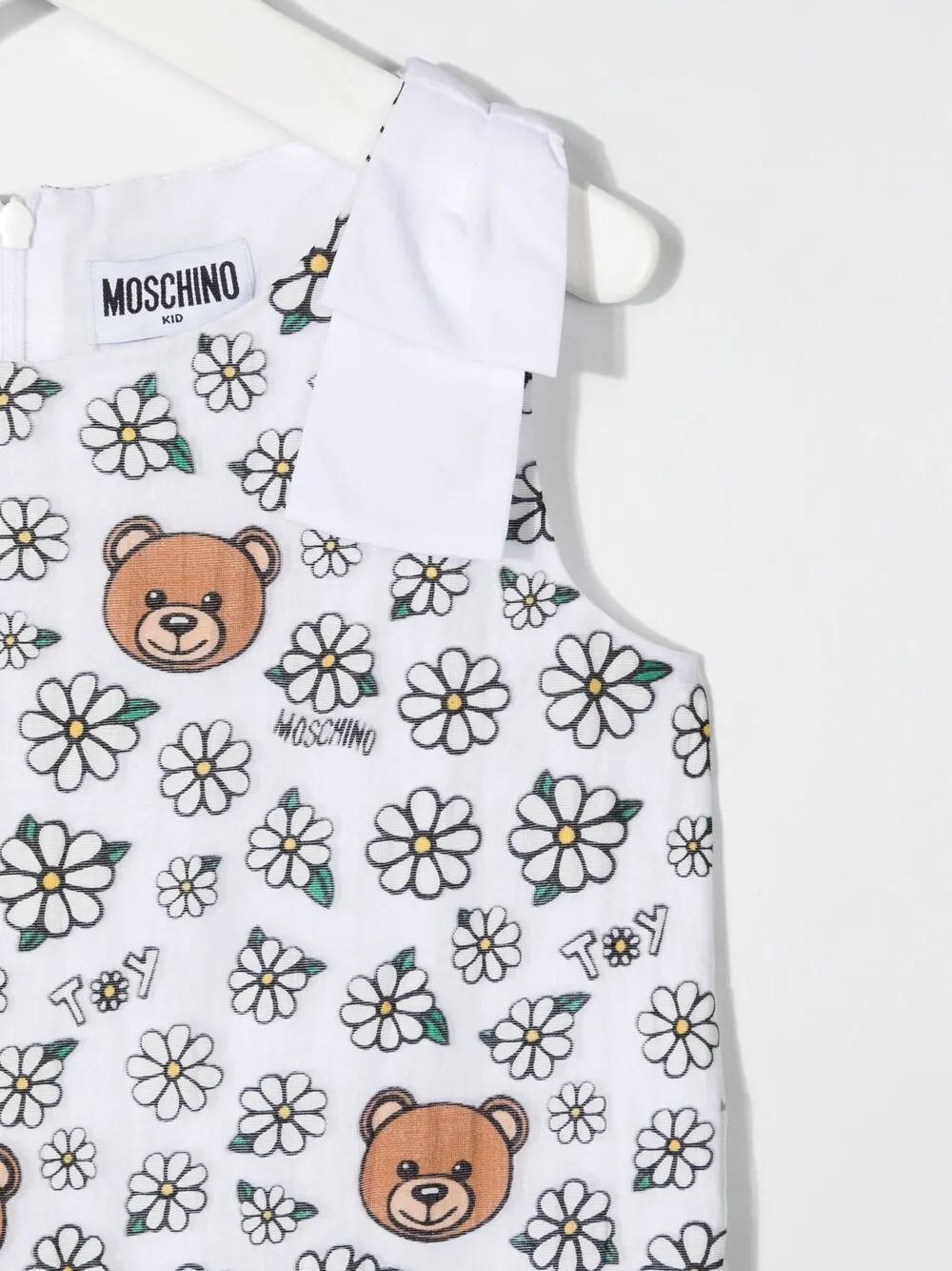 фото Moschino kids платье teddy bear с цветочным принтом