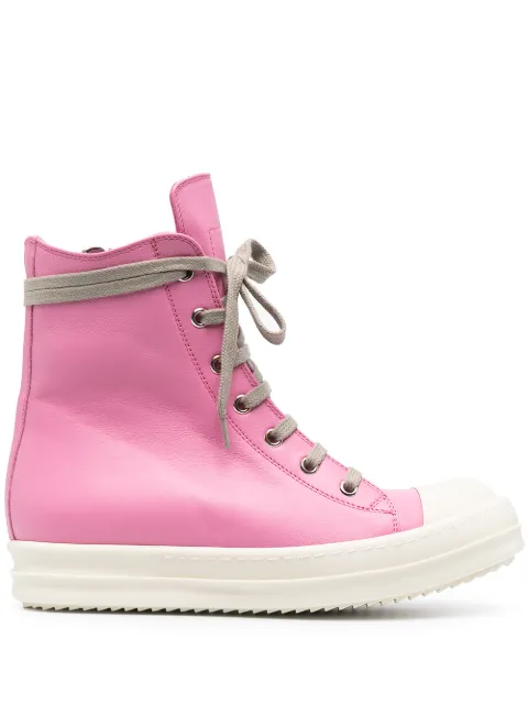 Pink rick owens boots clearance