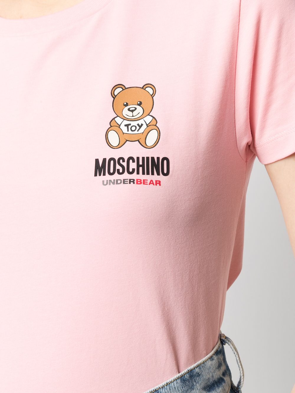 фото Moschino футболка с логотипом teddy bear