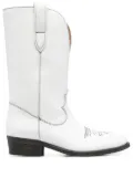 Via Roma 15 stitch-embellished western boots - White