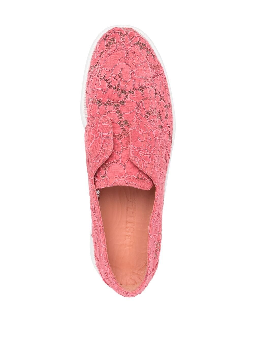 Shop Le Silla Claire Floral Lace Loafers In Pink