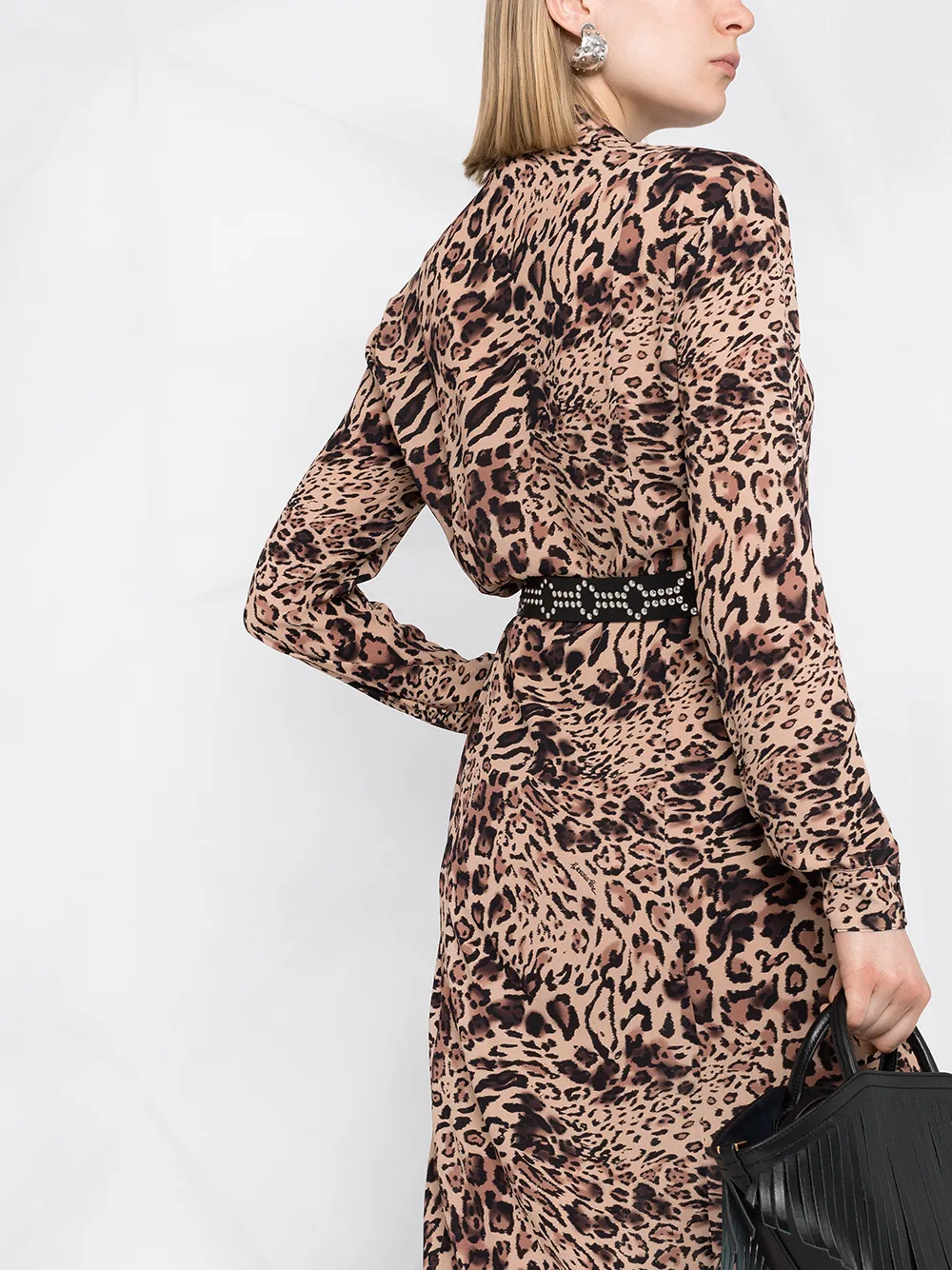 фото Patrizia pepe платье-рубашка с леопардовым принтом