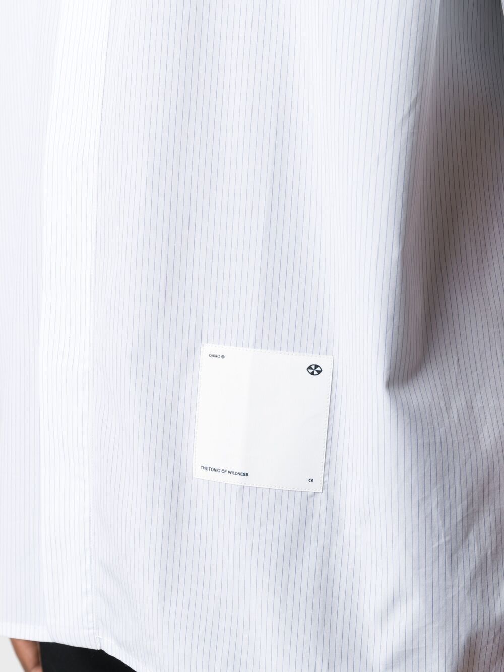 фото Oamc полосатая рубашка с короткими рукавами