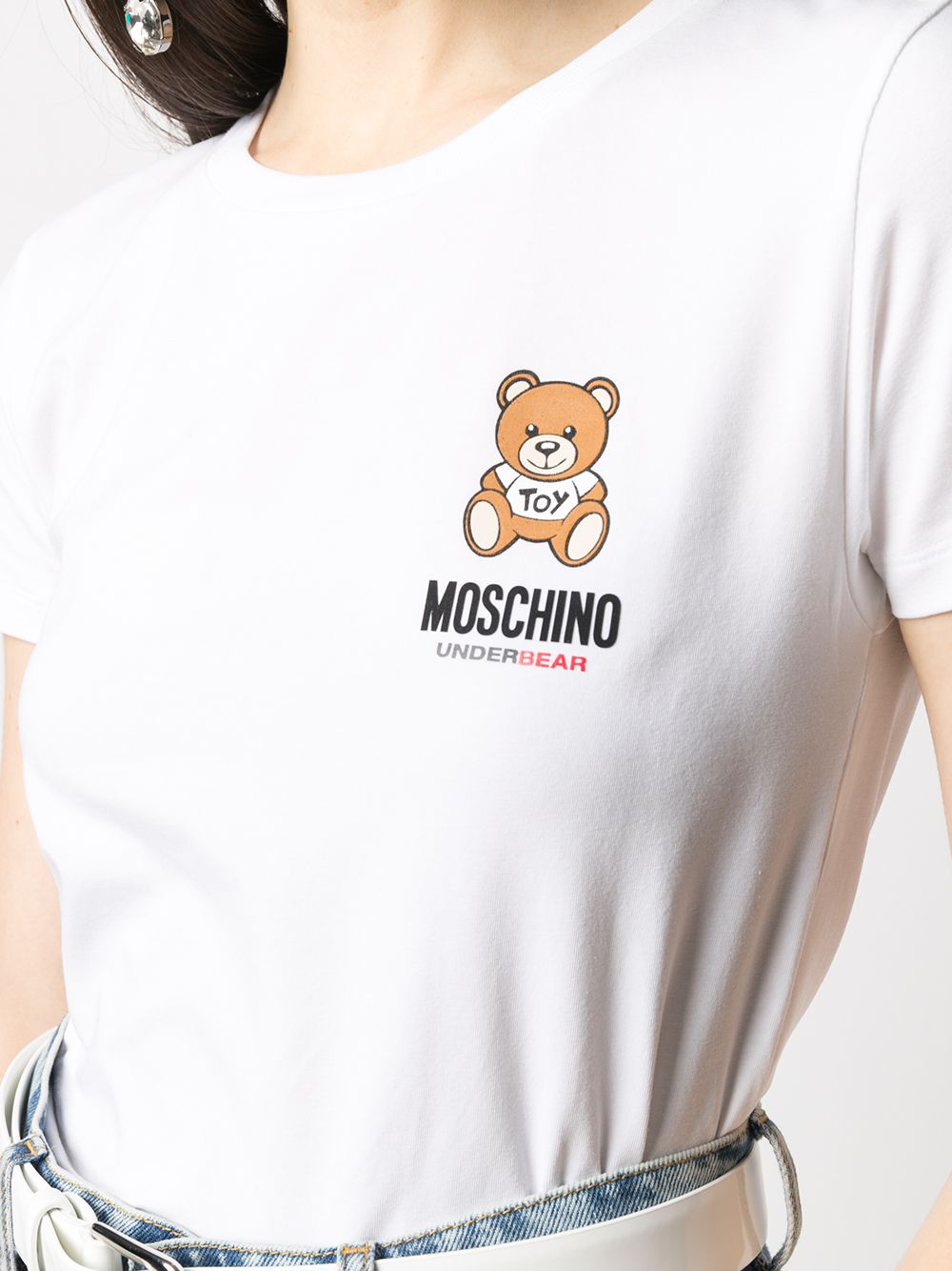 фото Moschino футболка с логотипом teddy bear