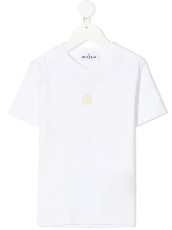 stone island t shirt with badge on sleeve