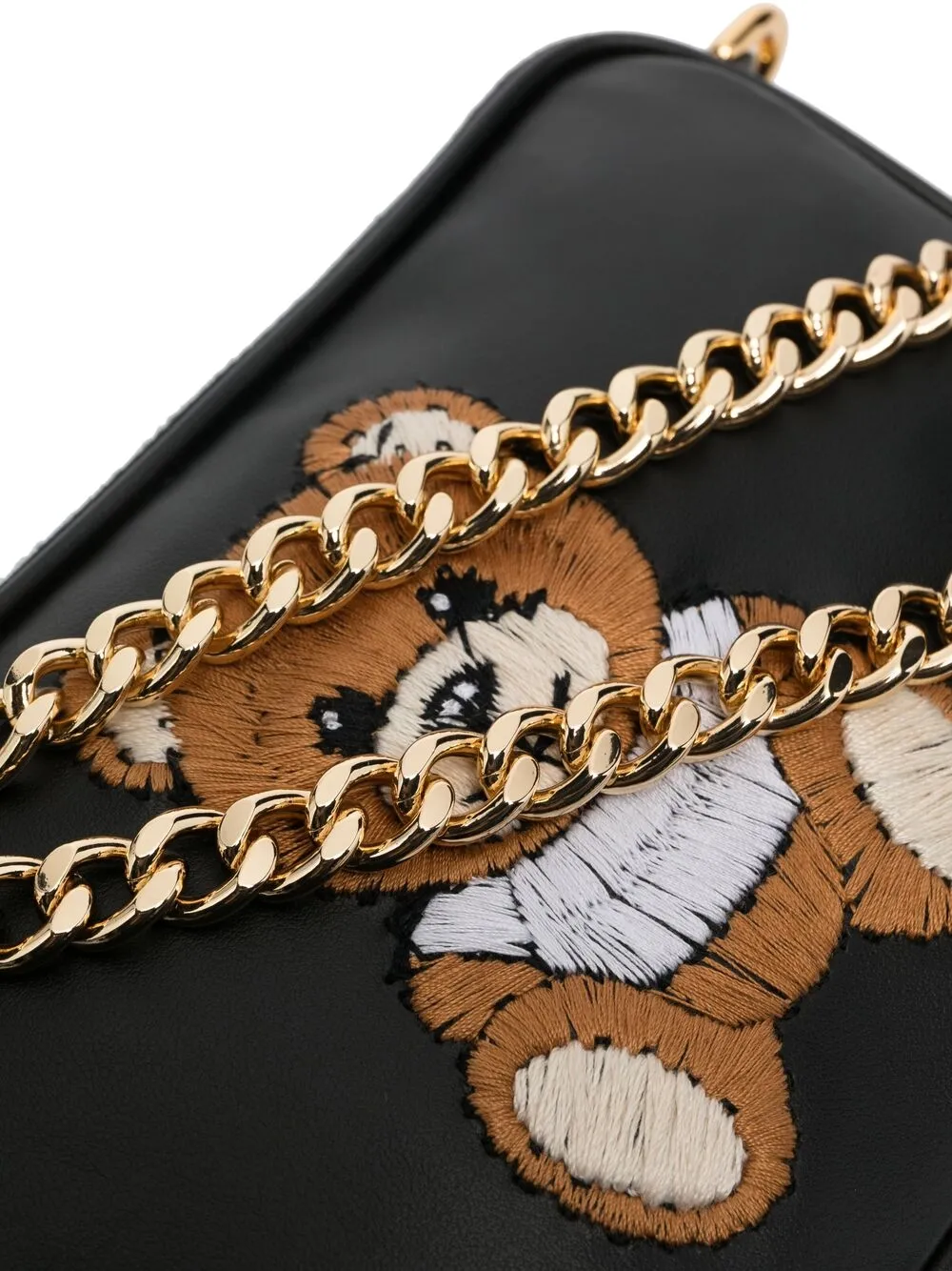 фото Moschino сумка через плечо с вышивкой teddy bear